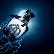 Load image into Gallery viewer, Bottle of La-Hora-Azul-Blue-Hour-Blanco-Tequila underwater with moon in sky background