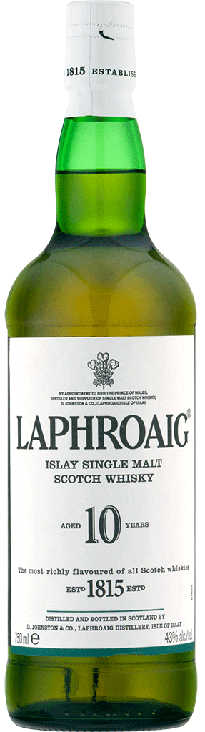 An image of a bottle of Laphroaig 10 Year Old Single Malt Islay Scotch Whisky 700ml