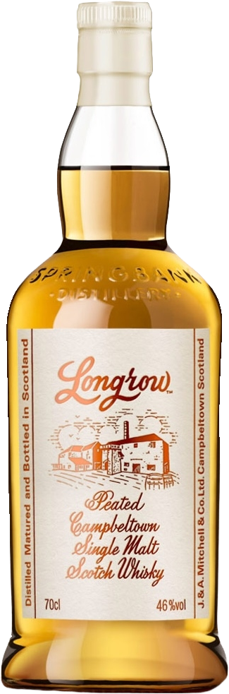 Load image into Gallery viewer, Longrow Peated Single Malt Scotch Whisky bottle with label on a white background