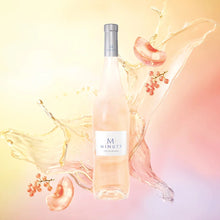 Load image into Gallery viewer, Bottle of M Minutes wine with a colorful splash effect on a gradient background
