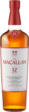 Load image into Gallery viewer, The Macallan 12 Year Old Single Malt Sherry Oak Cask Whisky bottle with a red cap and white label.