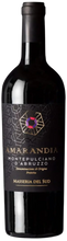 Load image into Gallery viewer, A bottle of Masseria del Sud Amarandia Montepulciano red wine with a label showing the brand, variety, and vintage year.