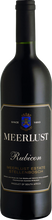 Load image into Gallery viewer, A bottle of Meerlust Estate Rubicon wine with a dark label and a coat of arms emblem.