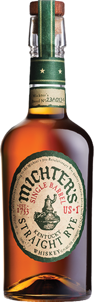 Michter's Michter’s US1 Single Barrel Rye Whiskey bottle on a white background