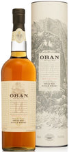 Load image into Gallery viewer, An image of a bottle of OBAN 14YO Single Malt Scotch Whisky with it&#39;s gift box (tube) next to it