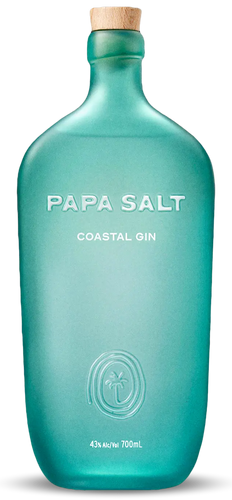 An image of a bottle of Papa Salt Costal Gin by Margot Robbie