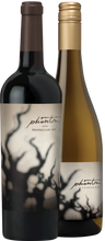 Load image into Gallery viewer, Two bottles of Bogle Phantom wine bottles, one red blend and one chardonnay, side by side.