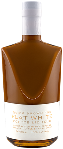 An image of a bottle of Quick Brown Fox 'Flat White' Coffee Liqueur