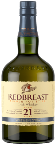 An image of a bottle of Redbreast 21 year old Irish Whiskey