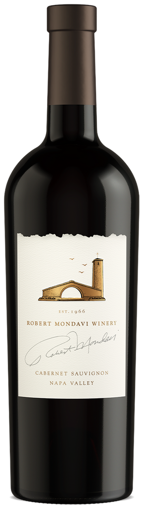 An image of a bottle of prestigious Robert Mondavi Napa Cabernet Sauvignon. 750ml