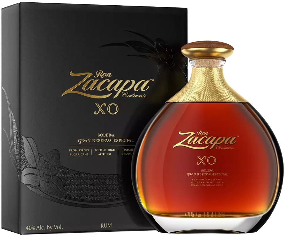Load image into Gallery viewer, An image of a bottle of Zacapa XO Centenario Gran Reserva Especial Rum 700ml next to its stunning gift box