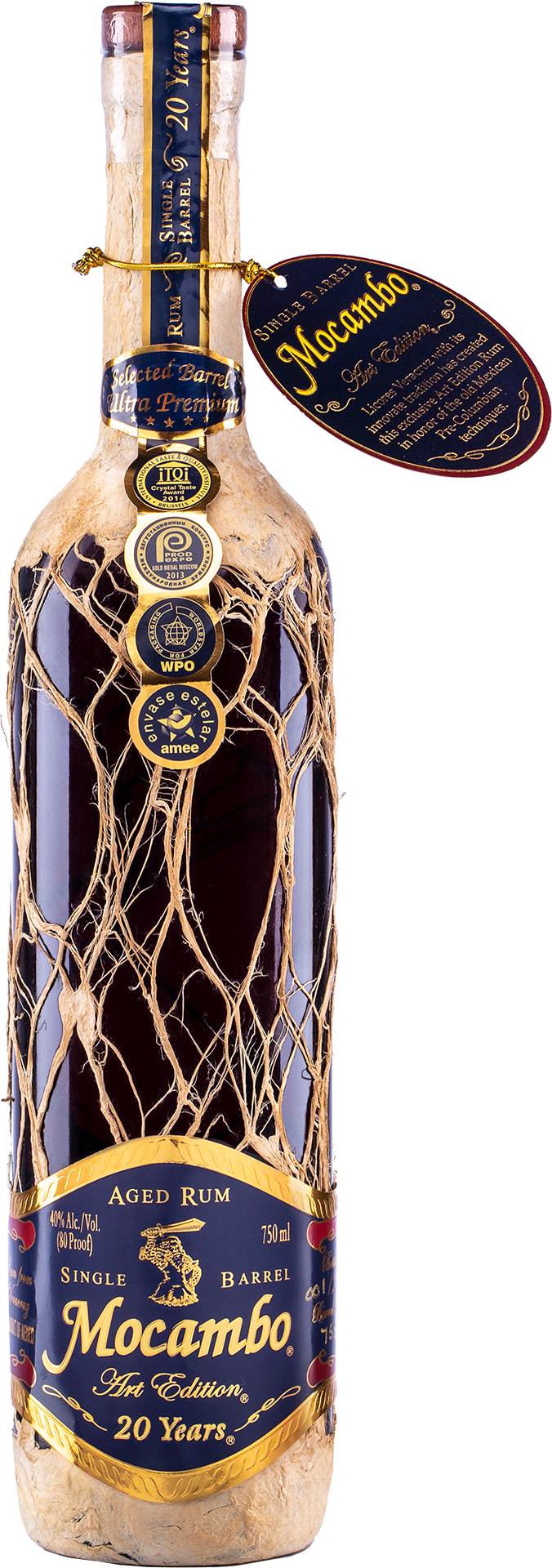 An image of a bottle of Ron Mocambo Art Edition 20 Year Old Dark Rum 