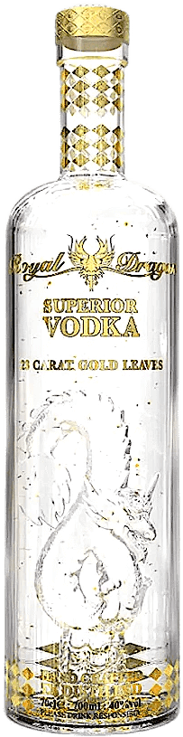 A bottle of Royal Dragon Imperial Vodka