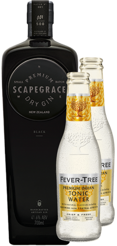 An image of a bottle of Scapegrace Black Gin Gift Box