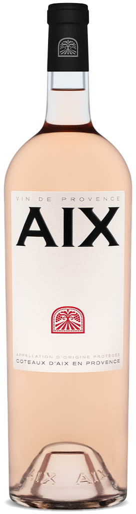 An image of a 3 litre bottle of Saint AIX Jeroboam Rosé wine from Provence in France. This giant bottle will impress.