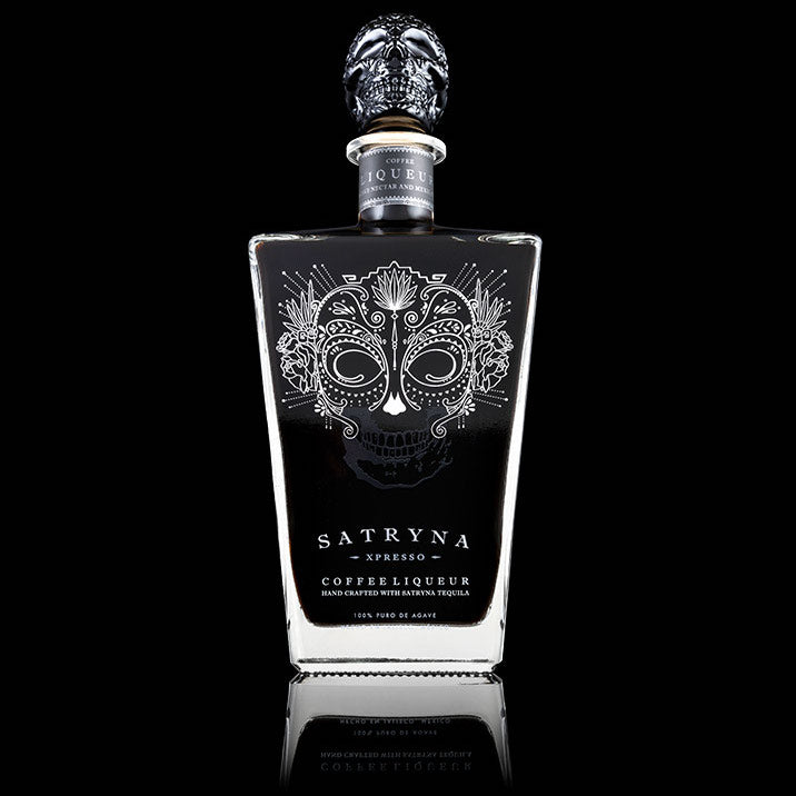 An image of a stunning bottle of Satryna Xpresso Tequila Coffee Liqueur, 700ml front on view
