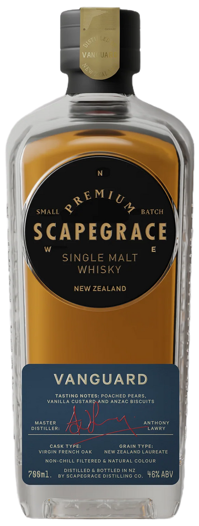 Scapegrace Vanguard Single Malt Whisky bottle with label