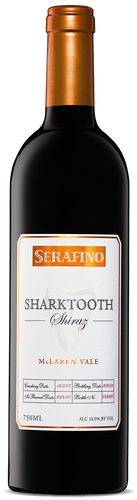 An image of a bottle of Serafino Sharktooth Shiraz from McLaren Vale Australia