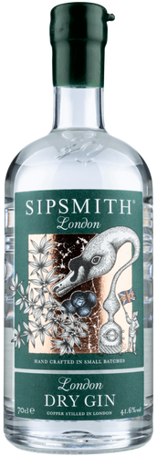 An image of a bottle of the classic Sipsmith London Dry Gin