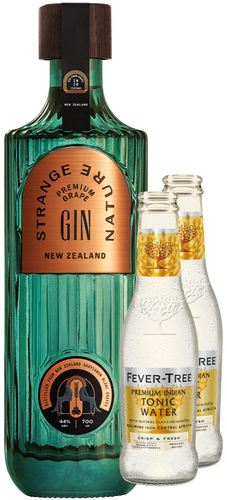 An image of a Strange Nature Gin Gift Box including two Fever-Tree Indian tonic waters