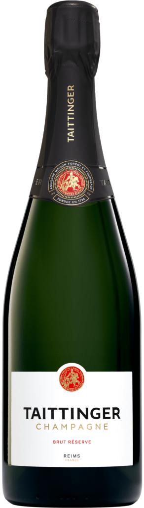 A bottle image of Taittinger Brut Reserve Champagne NV (new bottle design)