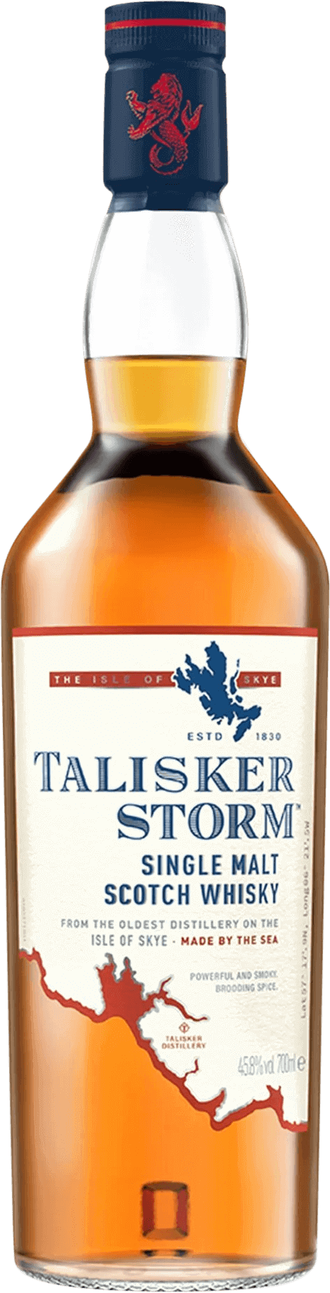 An image of a bottle of Talisker Storm Single Malt Isle of Skye Scotch Whisky
