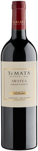An image of a bottle of Te Mata Estate Awatea. One of the best NZ Cabernet, Merlot blends
