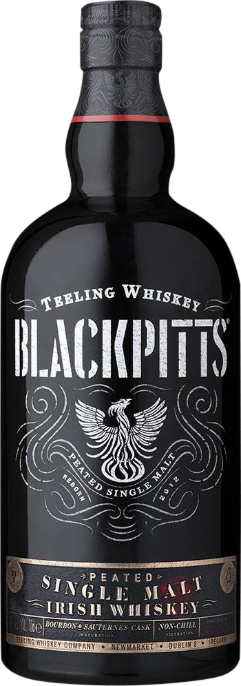 An image of a bottle of Teeling Blackpitts Peated Single Malt Irish Whiskey, 700ml