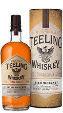 Load image into Gallery viewer, An image of a bottle of An image of a bottle of Teeling Single Grain Irish Whiskey 700ml next to its handsome Gift tube box