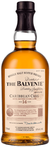 An image of a bottle of The Balvenie Caribbean Cask 14YO Single Malt Scotch Whisky 700ml