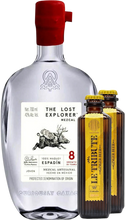 Load image into Gallery viewer, An image of a The Lost Explorer Mezcal Gift Box including two bottles of delicious Le Tribute Ginger Beers 200ml