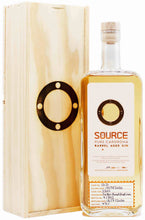 Load image into Gallery viewer, An image of a bottle of Cardrona &#39;The Source&#39; Bourbon Barrel Aged Gin next to it&#39;s wooden gift box