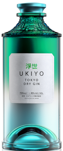 An image of a bottle of UKIYO Japanese Tokyo Dry Gin 700ml