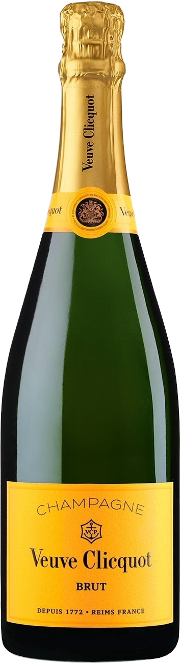Load image into Gallery viewer, Veuve Clicquot Brut champagne bottle with yellow label and green glass bottle