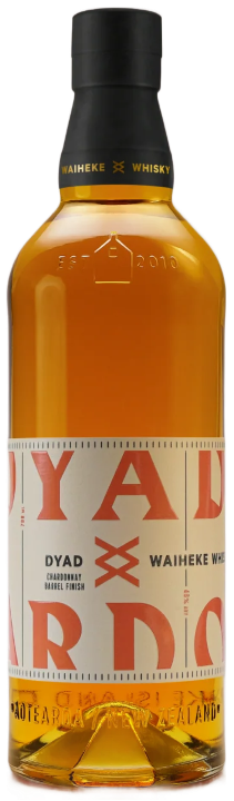 An image of the award winning Waiheke Whisky Dyad Single Malt Whisky - Chardonnay Barrel Finish 700ml