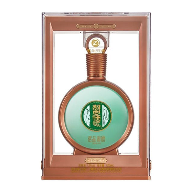 Load image into Gallery viewer, A bottle of Xijiu JunPin Baijiu 53% 500ml in its gift box.