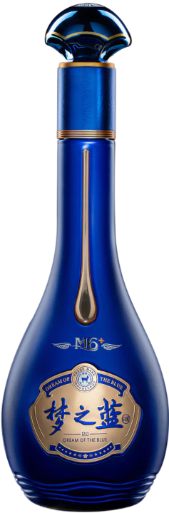 An image of a beautiful bottle of Yanghe Dream of The Blue M6+ Baijiu 52%  550ml