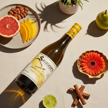 Load image into Gallery viewer, AA Badenhorst Secateurs Chenin Blanc wine bottle with a label on a beige surface with fruits and a plant.