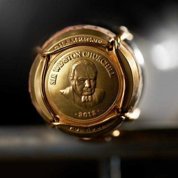 Load image into Gallery viewer, Cork cap on a bottle of POL ROGER Cuvée Sir Winston Churchill Champagne