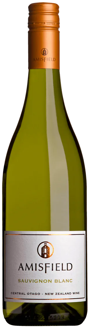 An image of a bottle of an Amisfield Central Otago Sauvignon Blanc. An elegant and crisp New Zealand Sauvignon Blanc.