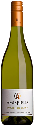 An image of a bottle of an Amisfield Central Otago Sauvignon Blanc. An elegant and crisp New Zealand Sauvignon Blanc.