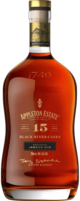 An image of a bottle of Appleton Estate 15 Year Old Black River Casks Golden Rum