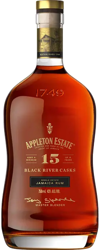 An image of a bottle of Appleton Estate 15 Year Old Black River Casks Golden Rum