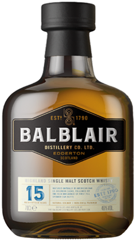 An image of a bottle of Balblair 15 Year Old Single Malt Highland 700ml Whisky