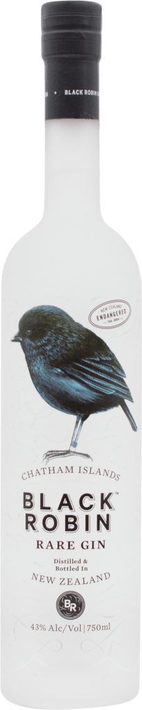 An image of a bottle of local Kiwi Black Robin Rare Gin