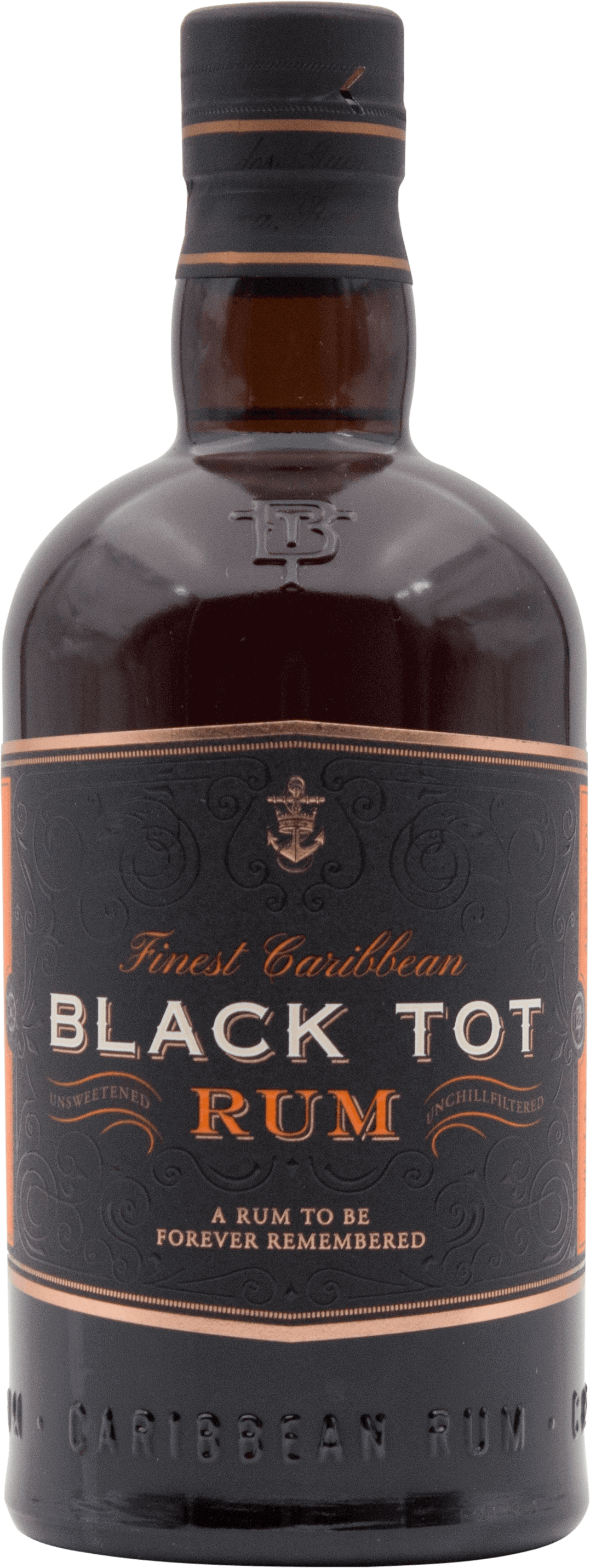 An image of a bottle of Black Tot Caribbean Navy Rum 700ml