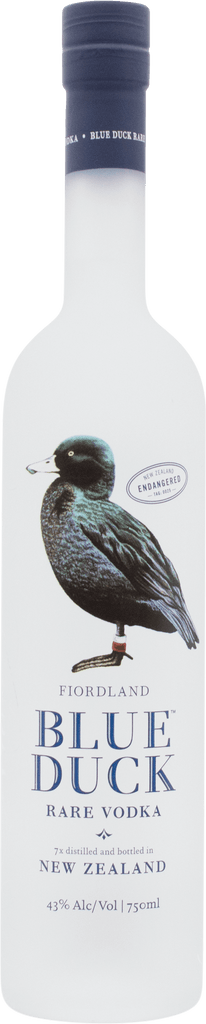 An image of a bottle of local Kiwi Blue Duck Rare Vodka