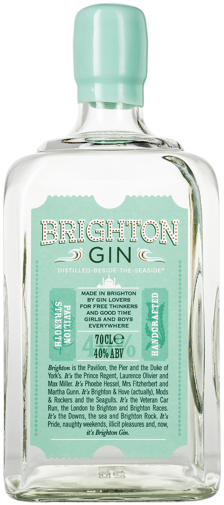 An image of a bottle of Brighton Gin Pavilion Strength Gin, 700ml