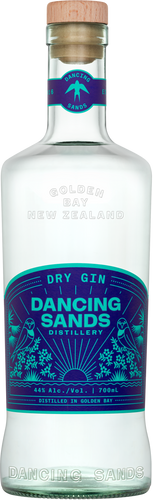 A bottle of Dancing Sands Dry Gin