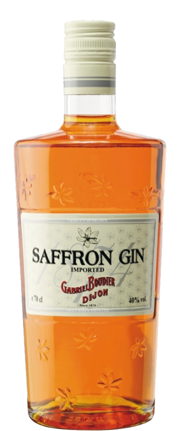 An image of a bottle of Gabriel Boudier Saffron Gin. 